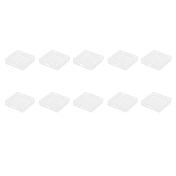 10 stk Fake Nails Opbevaringsboks Transparent Fake Nail Sticker Opbevaringsbeholder