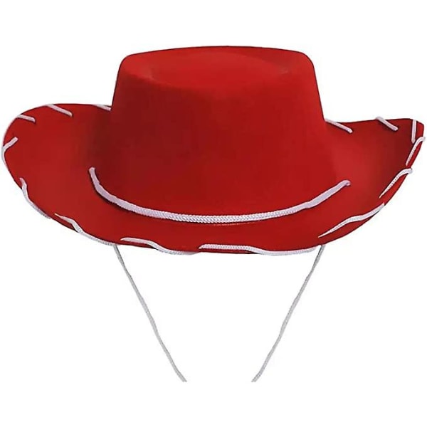 Barnekowboy/cowgirl rød hatt kostyme Jessie stil