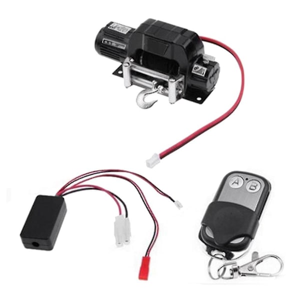 Metallisk automatisk trådlös fjärrkontrollsystem för 1:10 Rc Crawler Car Axial Scx10 90046 -4 Röd