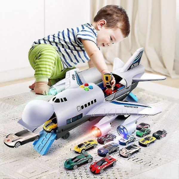 Legetøjsfly i stor størrelse - musikhistoriesimuleringsspor Inerti Legetøjsfly til børn, legetøjsbil til børn