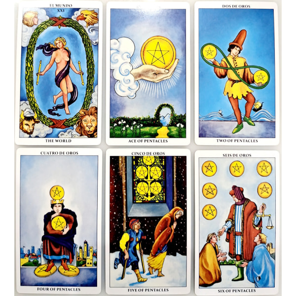 Espanjalainen englantilainen Smith-Waite espanjalainen Smith-Waite Tarot-pakka