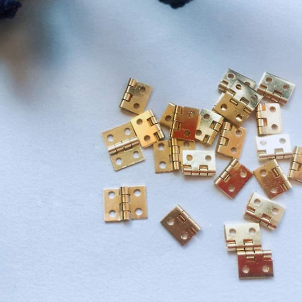 50 kpl mini messinkiset saranat korurasialle ruuveilla 200 kpl pienet saranat huonekaluille puukaapille 10*8mm