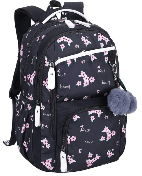 Sakura Rygsæk Skoletaske til Kvinder (Sort)
