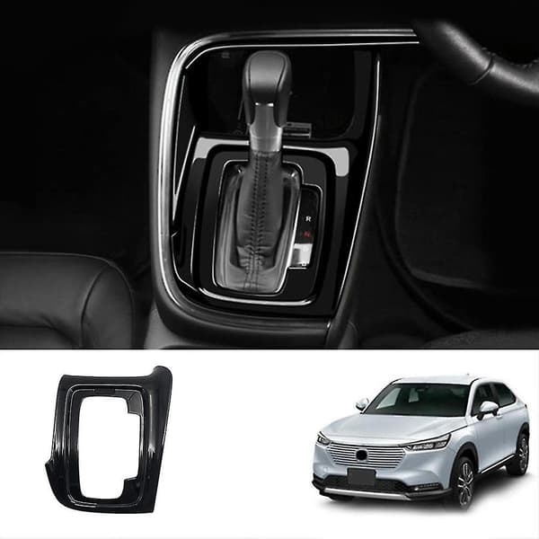 Bil Glossy Black Central Gear Panel Kontrollpanel Dekal Interiør Modifikasjon For -v Vezel 2021 202