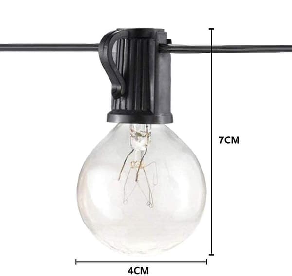 Läpinäkyvä LED-lamppu, valoketju, puutarha, sisustus