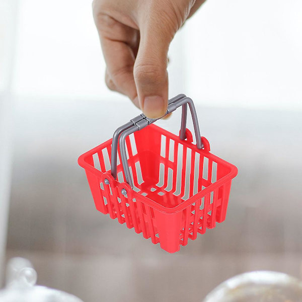 12 st barnleksakskorgar för shopping, leksakshus, leksak i plast