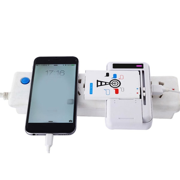 Lithium Batteri Ladedock Mobiltelefonlader 2-i-1 Mobil Batterilader