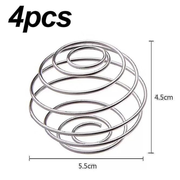 4stk Rustfri Stål Fjeder Kugle Blandetråd Piskeris Kugle Til