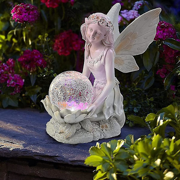 Hagefigurer Alver Solglasskuler Solbelysning Statue Hage Solfigurer Fe Statue Dekorasjon