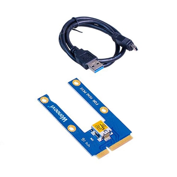 Usb 3.0 Mini Pci-e Til Pcie Pci Express 1x Til 16x Extender Riser Card Adapter Forlængerkabel til Mi