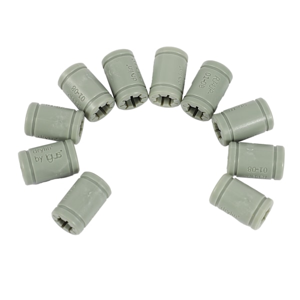 10 st Anet 8 mm plastlinjärlager samma som Rj4Jp-01-08 kullager för Anet A8 Prusa I3 3D-skrivare