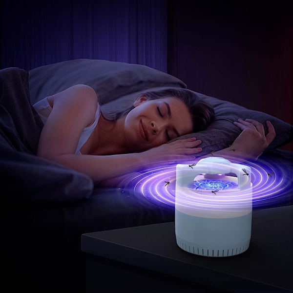 Döda myggor, elektrisk myggdödande lampa, elektrisk myggdödare med UV-lampa, USB-myggfälla, 180° insektsdödande ljus för inomhus- och utomhusbruk