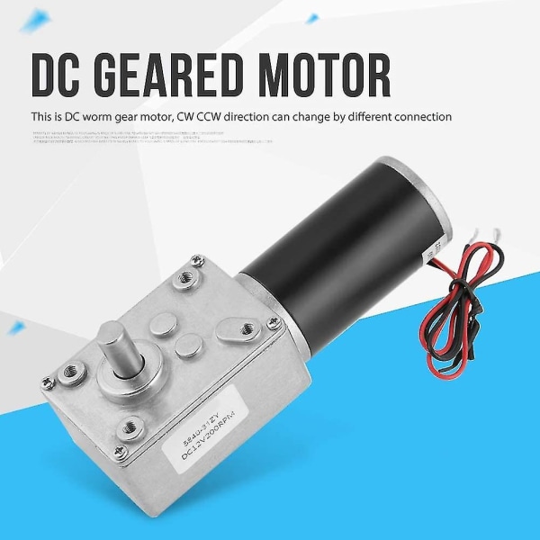 12V 200rpm Växelmotor - Permanentmagnet DC-växelmotor för elektrisk utrustning
