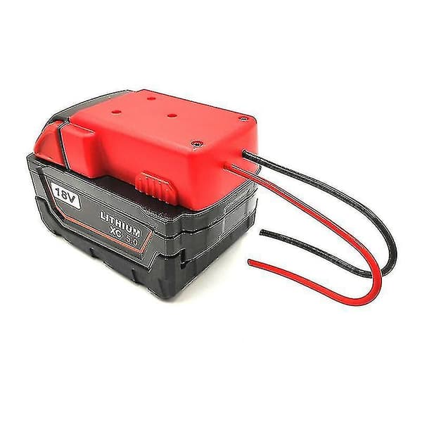 Batteriadapter til Milwaukee M18 Xc 18v til Dock Power 2 ledninger Output Diy