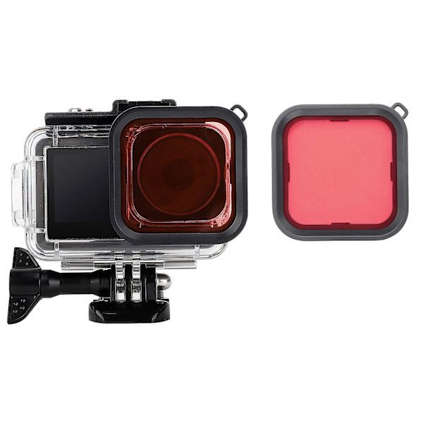 Oa3-fs520 sukellussuodatin Dji Osmo Action 3 -kameran objektiiville, karkaistu lasisuodatin vedenalaiseen valokuvaukseen Red
