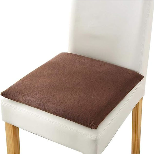 Stolepude, firkantet sædehynde skridsikker blød memory foam pude til Brown