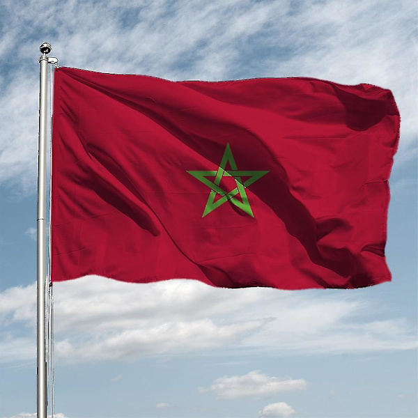 Ma Mar Marockos Flagga 90x150cm Marockansk Nationalflagga Grön Pentagon Röd Design Bannerflagga, Kina