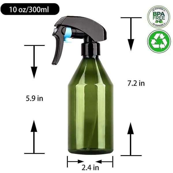300 ml tom sprayflaska. Set med 2 tomma plastsprayflaskor