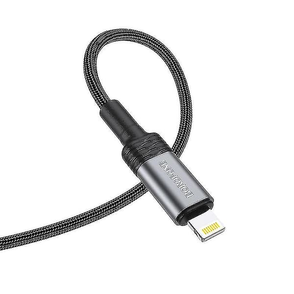 Borofone Bu30 Lynk & Co Pd Intelligent Power-off Data Cable Egnet for Apple Nylon Flettet Hurtiglading Data Cable