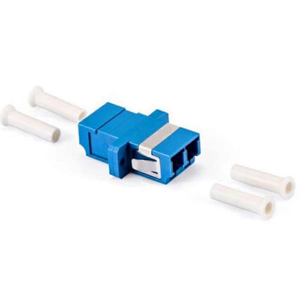 LC Fiberoptisk Adapter - LC til LC Duplex Singlemode Kobling - 5-pakning - Blå