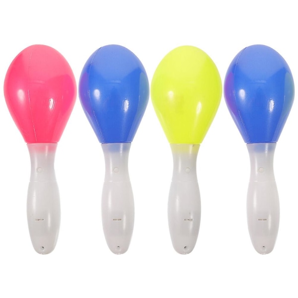 4 stk. LED Maracas i plast, Shakers Maracas LED hånd Maracas P