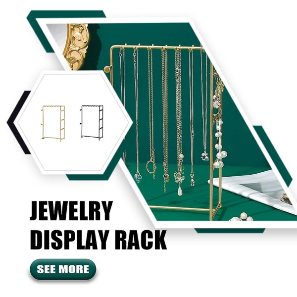 Metall Smycken Display Rack Halsband Örhängen Armband Hållare