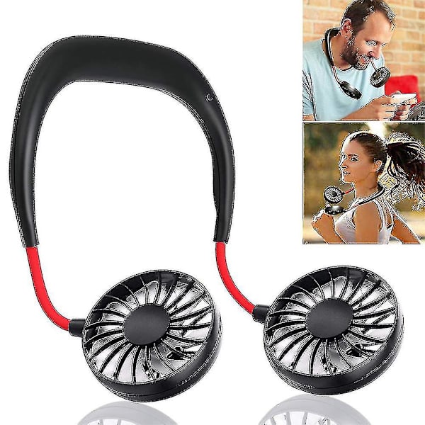Usb Batteri Uppladdningsbar Mini Fläkt-hörlurar Design Bärbar Halsband