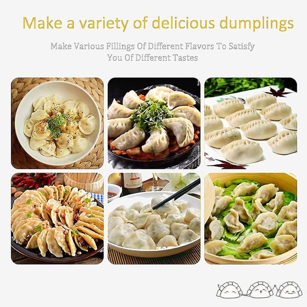 3 stk. Dumpling Maker, rustfritt stål Dumpling Mold og Dumpli