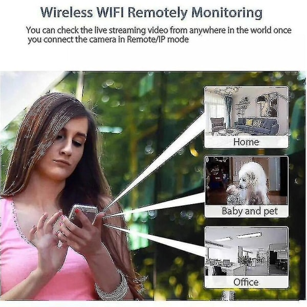 Piilotettu kamera Vakoilukamera Mini Langaton Wifi Kamera 1080p Turvallisuus Yökuva Liiketunnistus Videokamera Vauva Ip Kamera Vakoilukamerat Äänellä