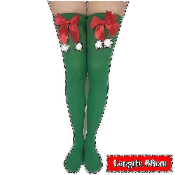 Tyttöjen raidalliset sukat Joulukoristeet Raidalliset polvisukat