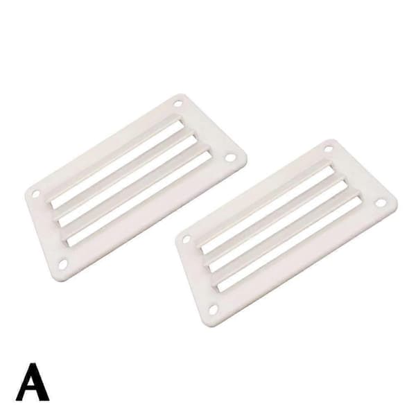 Husbil Luftventil Lamell ABS Material Badrum Kök Kontor Ventilationsgaller 2pcs white