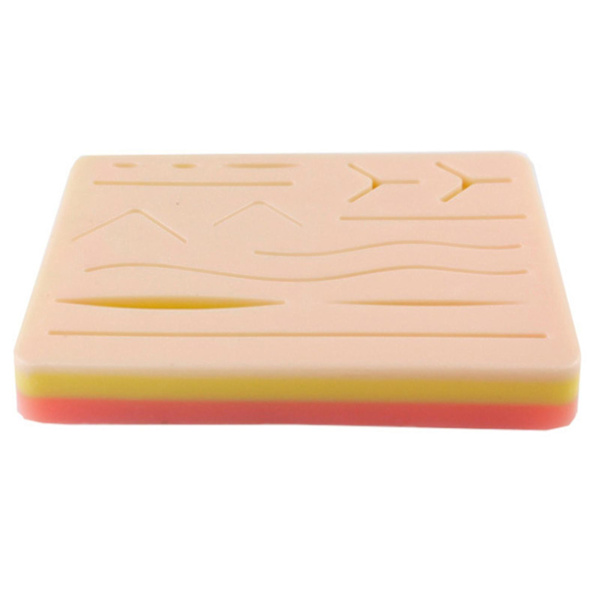 Suture Pad Gjenbrukbar Imitert Hud Silikon Trening Praksis Sår Hud Kit For Student