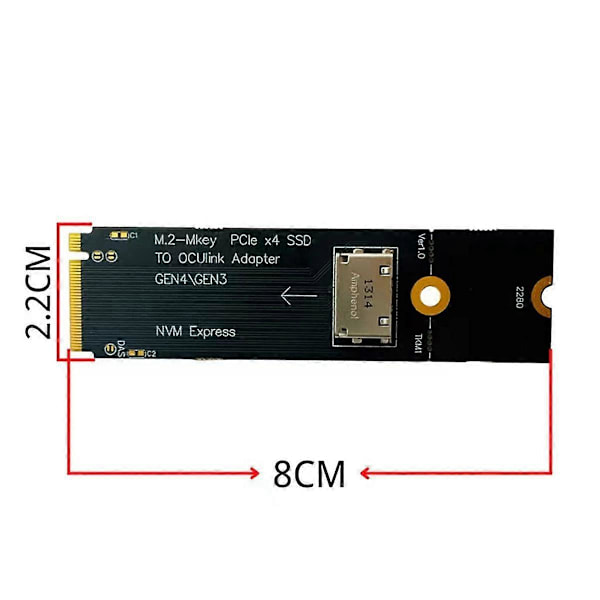 M.2 NVME til U.2 Oculink SFF-8612 Adapter PCI-E NGFF Multifunktions Bekvemmeligheds Adapter GEN4