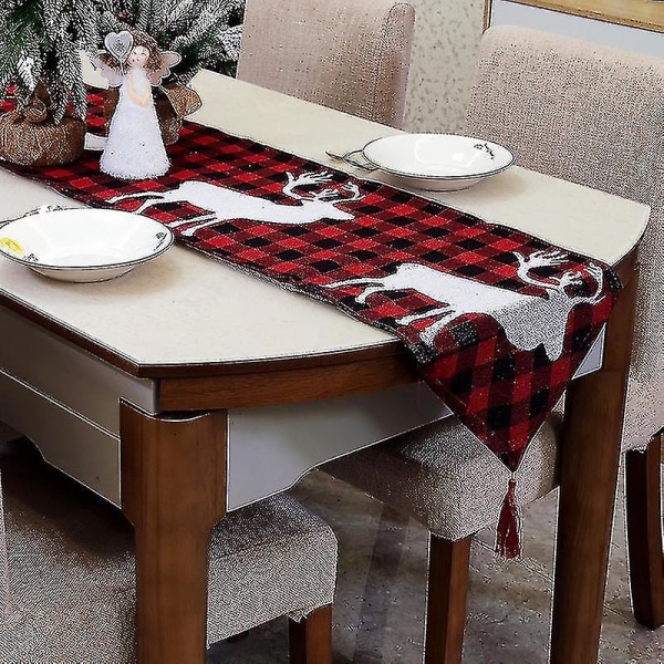 Wekity 78"*14"christmas Knitted Cloth Table Runner, Creative Christmas Tablecloth, Table Decoration, Home Decoration(elk Style)