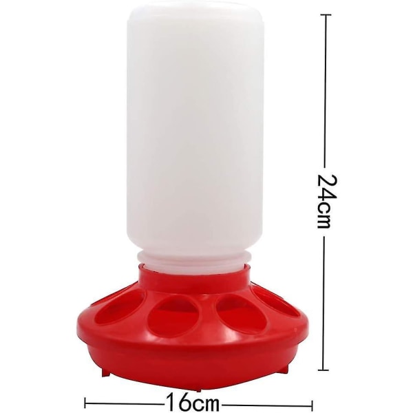 Fôrdispenser for fjørfe, kyllinger, vaktel, ender, fugler, plast, automatisk, 2 deler
