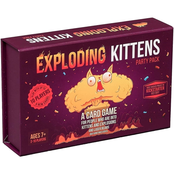 Exploding Kittens Party - ett ryskt roulettekortspel, enkelt familjevänligt par