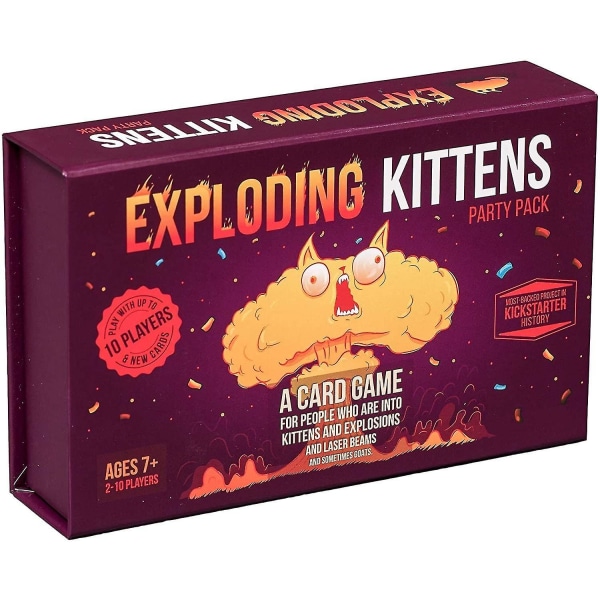 Exploding Kittens Party - Venäläinen ruletti -korttipeli, helppo perheystävällinen peli