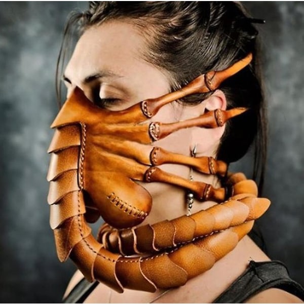 Masker for menn Halloween Scorpion Mask Latex Alien Face Hugger Horror Party Face Cover