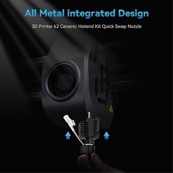 Til Creality K2 Plus Hotend Keramisk Varmeblok Kit Fuldmetal Integreret Hurtig Udskiftningsdyse til K2