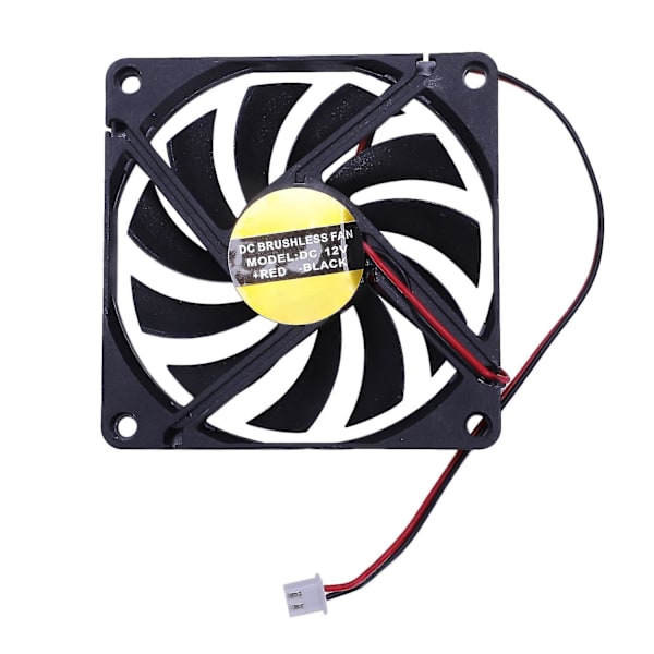 80mm 2-stiftskontaktfläkt för datorfodral Cpu Er-kylare