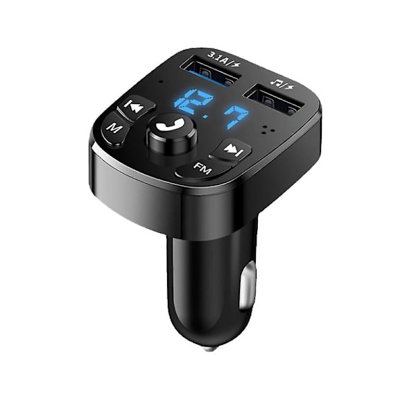 3.1a Hurtigoplader Fm Transmitter Bluetooth-kompatibel Lyd Dual Usb Bil Mp3 Afspiller Autoradio Håndfri Oplader Bil Tilbehør