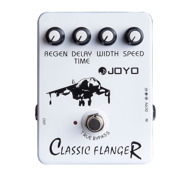 Joyo Jf-07 Efek Pedal Flanger Klasik Getaran &amp; Paduan Suara Untuk Gitar Elektrik Prosesor Gitar Flanger Metalik
