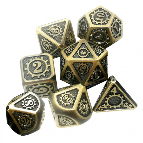 Pieces Polyhedral Metal Dice for D&D Pathfinder Rpg Game 05