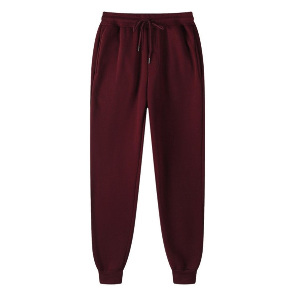 Herrebukser Bukser Sweatpants Hip-hop Bukser Legging Polstret Casual Bukser Red wine 2XL