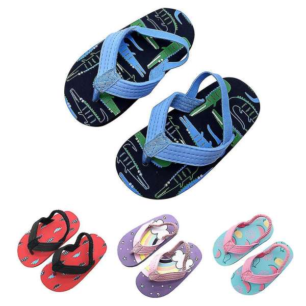 Barnslippers Flip-flops Sommersandaler for gutter og jenter Purple 28