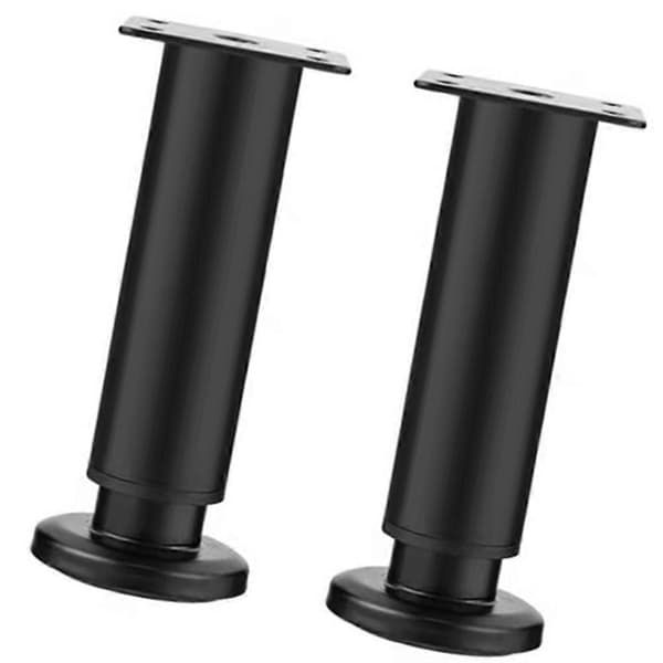 Møbelben til sofaunderstøttelse, justerbar højde, stabil støtte, cylindrisk, sort, 18-30 cm, 2 stk.