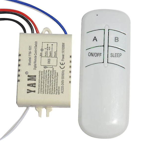 Trådløs på/av 220v lampe fjernkontrollbryter mottaker sender kontroller lampe hjem erstatning