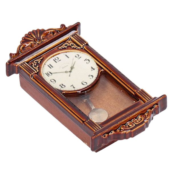 1:12 Dockhus Klocka Dekoration Klassisk Stil Utsökt Trä Legering Miniatyr Dockhus Tillbehör