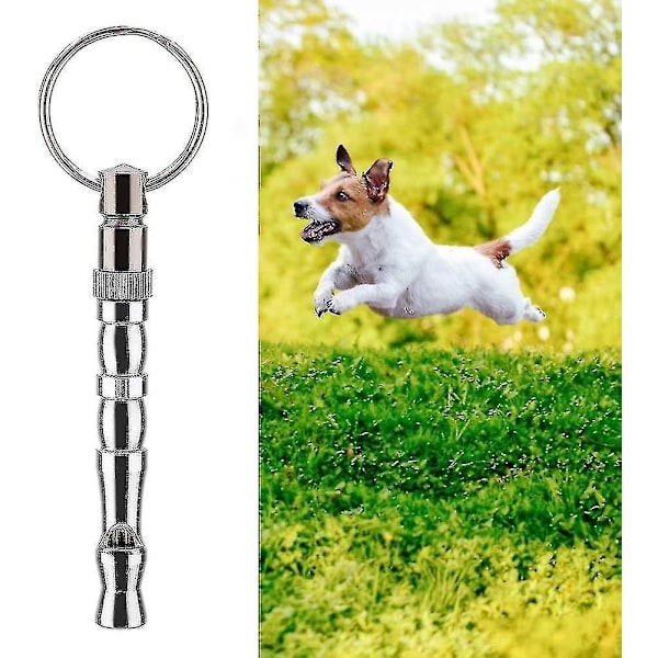 Bærbar Hundetræningsfløjte Metal Due Træningsfløjte Hundetræningsværktøj Kæledyrsadfærdstræner Med Nøglering Til Lydighed Og Tilbagekaldelse