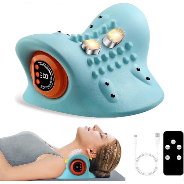 Nakkemassageapparat, Elektrisk 4d Nakke- og Skuldermassageapparat med Varme, Shiatsu Nakke
